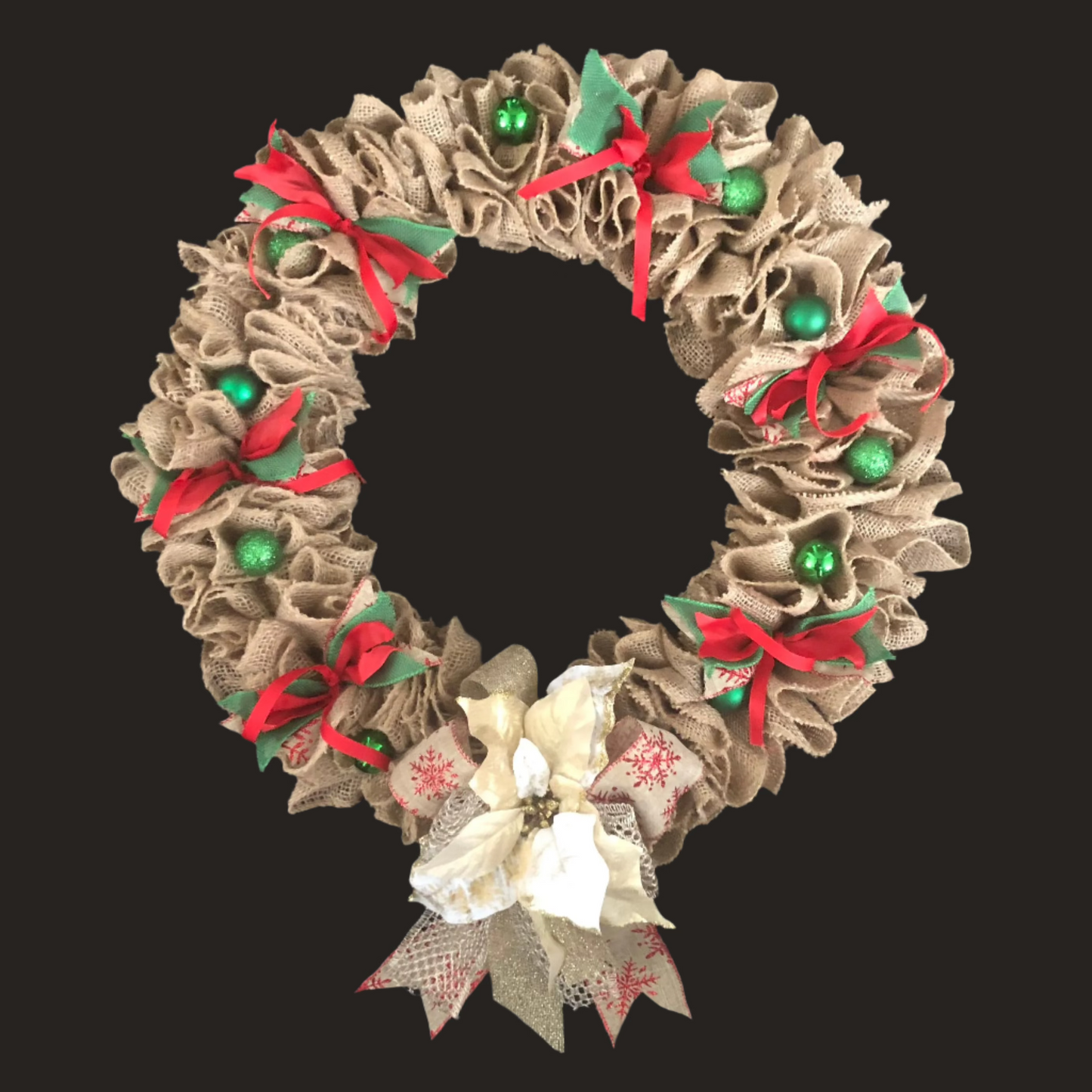 Burlap Christmas Wreath